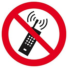 Panneau rigide INTERDICTION D'ACTIVER DES TELEPHONES MOBILES D.420mm TALIAPLAST - 623255