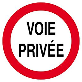 Panneau rigide VOIE PRIVEE CIRCULATION INTERDITE D.420mm TALIAPLAST - 623265