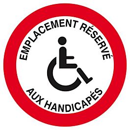 Panneau rigide EMPLACEMENT RESERVE AUX HANDICAPES D.420mm TALIAPLAST - 623266