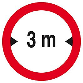Panneau rigide INTERDIT AUX VEHICULES DE PLUS DE 3.00M DE LARGE D420mm TALIAPLAST - 623280