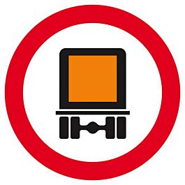 Panneau rigide INTERDIT AUX TRANSPORTS DE MATIERES DANGEREUSES D.420mm TALIAPLAST - 623285