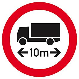 Panneau rigide INTERDIT AUX VEHICULES DE PLUS DE 10M DE LONG D.420mm TALIAPLAST - 623289