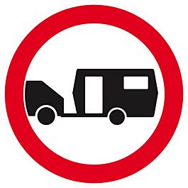 Panneau rigide INTERDIT AUX CARAVANES D.420mm TALIAPLAST - 623290