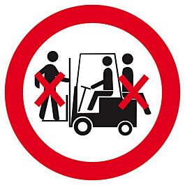 Panneau rigide INTERDIT DE TRANSPORTER DES PERSONNES D.420mm TALIAPLAST - 623321