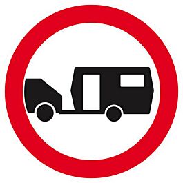 Panneau rigide INTERDIT AUX CARAVANES D.80mm TALIAPLAST - 624290