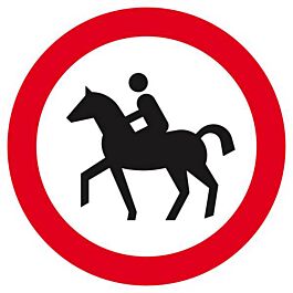 Panneau rigide INTERDIT AUX CAVALIERS D.80mm TALIAPLAST - 624291