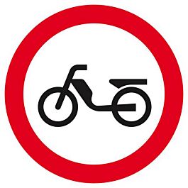 Panneau rigide INTERDIT AUX CYCLOMOTEURS D.80mm TALIAPLAST - 624292