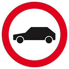 Panneau rigide INTERDIT AUX VEHICULES D.80mm TALIAPLAST - 624297