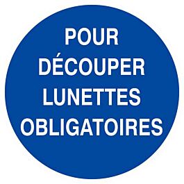 Panneau rigide POUR DECOUPER LUNETTES OBLIGATOIRES D.80mm TALIAPLAST - 624531