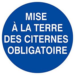 Panneau rigide MISE A LA TERRE DES CITERNES OBLIGATOIRE D.80mm TALIAPLAST - 624532