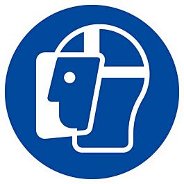 Panneau rigide VISIERE DE PROTECTION OBLIGATOIRE D.80mm TALIAPLAST - 624541