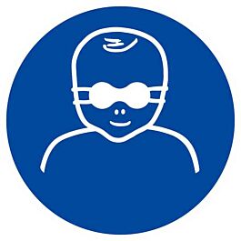 Panneau rigide PROTECTION OPAQUE DES YEUX OBLIGAT. P/ ENFANTS D.80mm TALIAPLAST - 624596