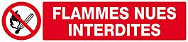 Panneau rigide FLAMMES NUES INTERDITES 330x75mm TALIAPLAST - 625226