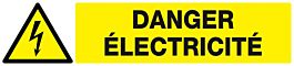 Panneau rigide DANGER, ELECTRICITE 330X75mm TALIAPLAST - 625305