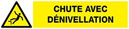 Panneau rigide DANGER, CHUTE AVEC DENIVELLATION 330X75MM TALIAPLAST - 625327