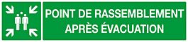 PANNEAU POINT DE RASSEMBLEMENT APRES EVACUATION 330X75MM TALIAPLAST - 625407