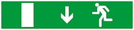 PANNEAU EVACUATION SORTIE BAS GAUCHE 330X75MM TALIAPLAST - 625425