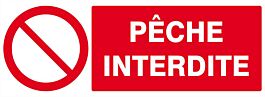 Panneau rigide PECHE INTERDITE 330X120MM TALIAPLAST - 626215