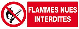 Panneau rigide FLAMMES NUES INTERDITES 330X120MM TALIAPLAST - 626226