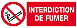 Panneau rigide INTERDICTION DE FUMER 330X120MM TALIAPLAST - 626236