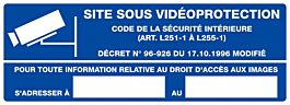 Panneau rigide SITE SOUS VIDEOPROTECTION 330X120MM TALIAPLAST - 626238