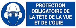 PANNEAU PROTECTION OBLIGATOIRE TETE/VUE/OUIE 330X120MM TALIAPLAST - 626501