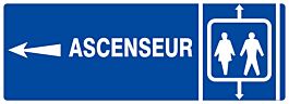 Panneau rigide ASCENSEUR FLECHE A GAUCHE 330X120MM TALIAPLAST - 626603