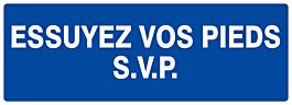 Panneau rigide ESSUYEZ VOS PIEDS S.V.P 330X120MM TALIAPLAST - 626617
