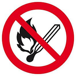 Panneau rigide FLAMMES NUES INTERDITES Ø180MM TALIAPLAST - 627250