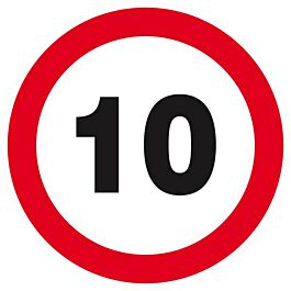 Panneau rigide INTERDIT DE ROULER A PLUS DE 10 KM/H Ø180MM TALIAPLAST - 627260