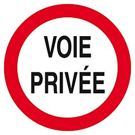 Panneau rigide VOIE PRIVEE CIRCULATION INTERDITE Ø180MM TALIAPLAST - 627265