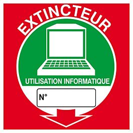 PANNEAU EXTINCTEUR UTILISATION INFORMATIQUE 200X200MM TALIAPLAST - 628122