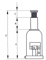 CRIC BOUTEILLE SAM OUTILLAGE 2 T -HCB-2