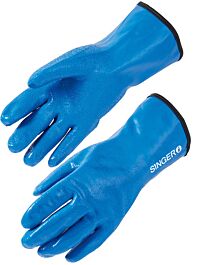 Gant nitrile tout enduit 300 mm Doublure polaire isolante - SINGER - NITPOL30