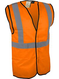 Gilet haute visibilité orange avec fermeture auto-agrippante - SINGER - VPLGILO