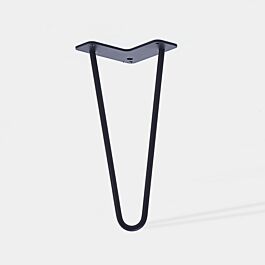 Pied de table double fil incliné HT 30 cm noir mat - MOTTEZ - M511VNO