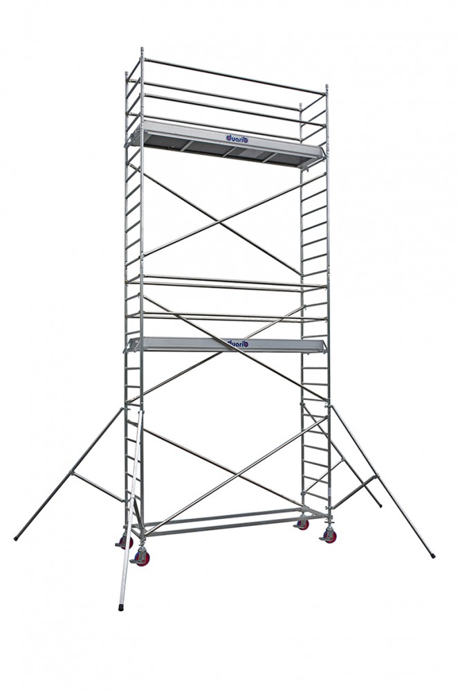 Echafaudage roulant aluminium DUARIB Docker2 85 295 hauteur travail 12,90 m lisses/sous lisses - 7130110