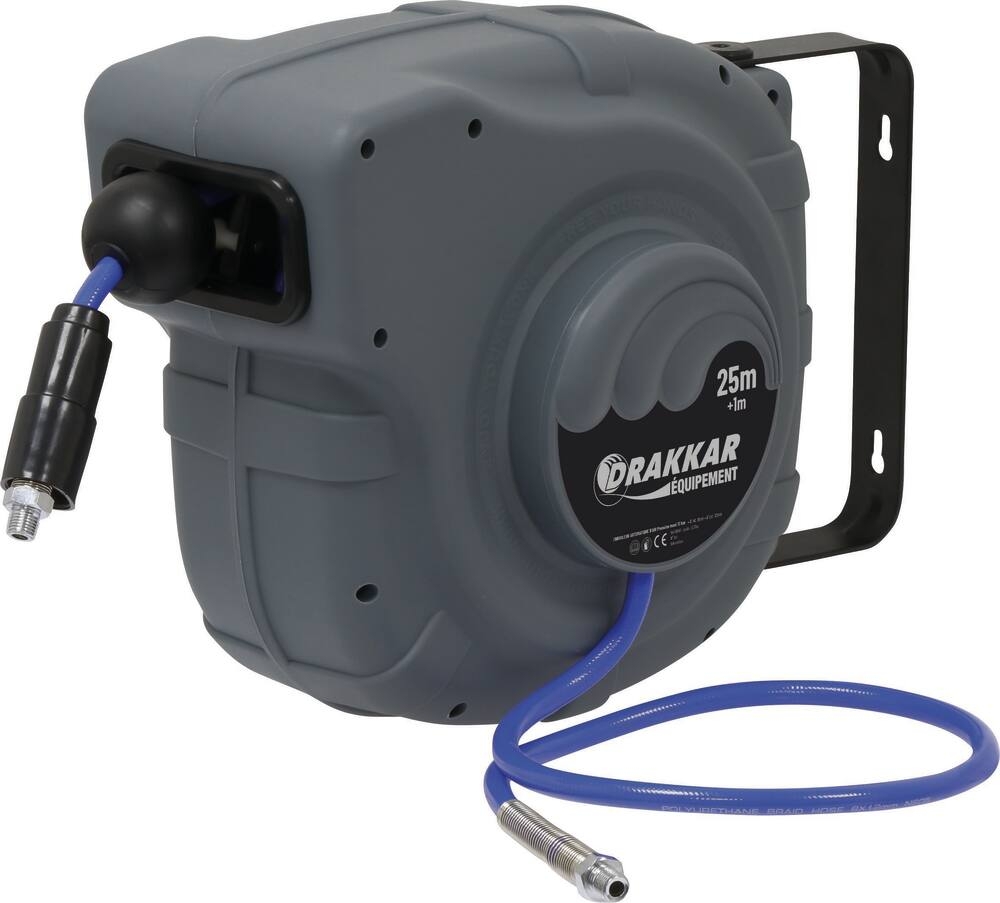 Enrouleur pneumatique automatique 25 mètres+ 1 m DRAKKAR EQUIPEMENT - 09341
