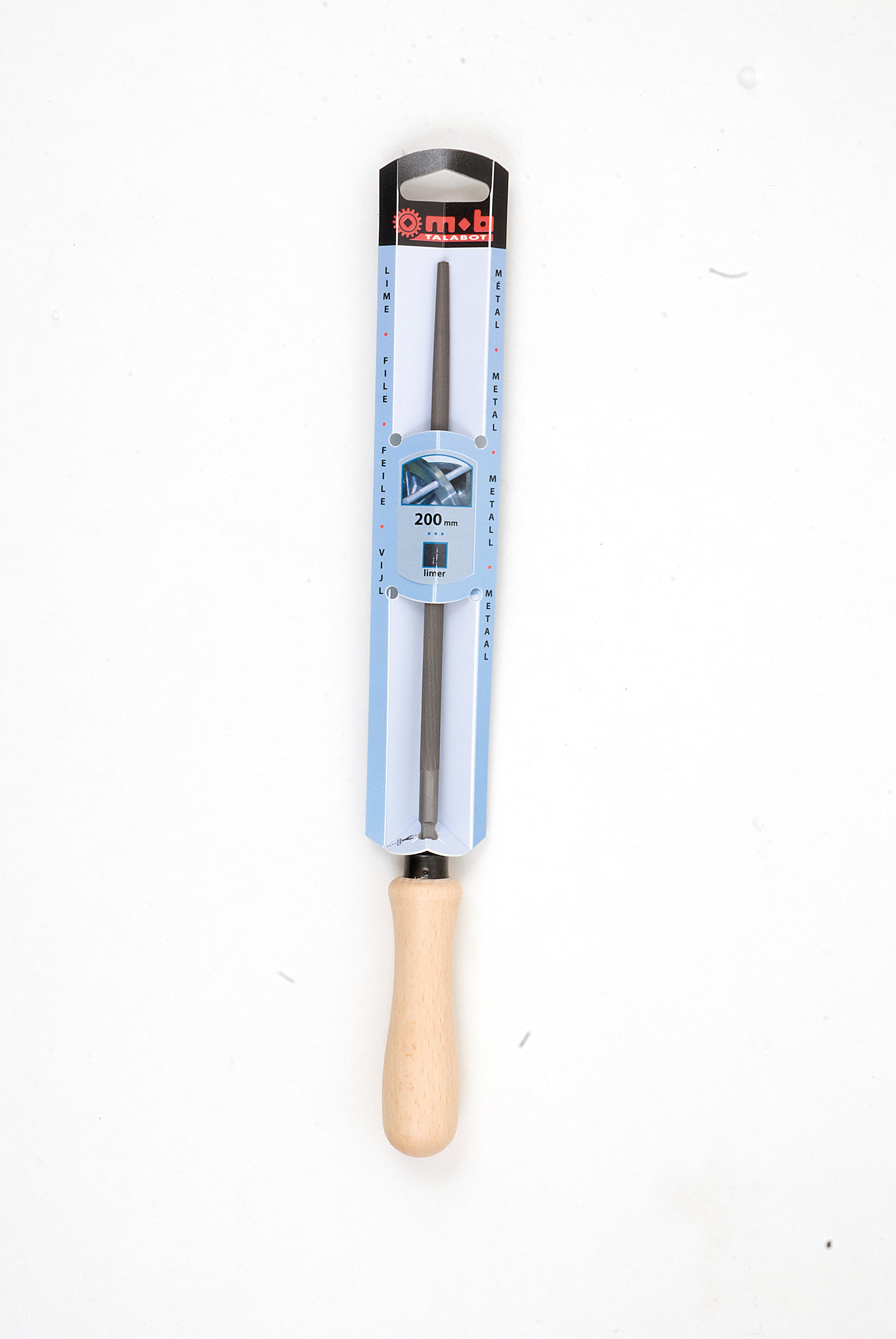 LIME RONDE 200 BAT MANCHE BOIS SUR CARTE - MOB OUTILLAGE - 091420M101