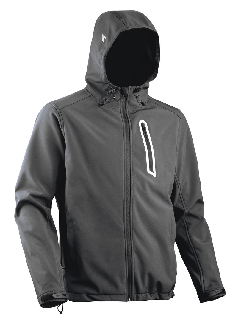 VESTE SOFTSHELL DIADORA GRIS 3 POCHES AVEC CAPUCHE SAIL - 15963275069