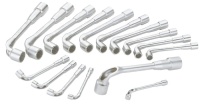 JEU DE 16 CLÉS À  PIPE SAM OUTILLAGE DÉBOUCHÉES 6/12 PANS SATINÉE 8 A 24 MM - 93-J16