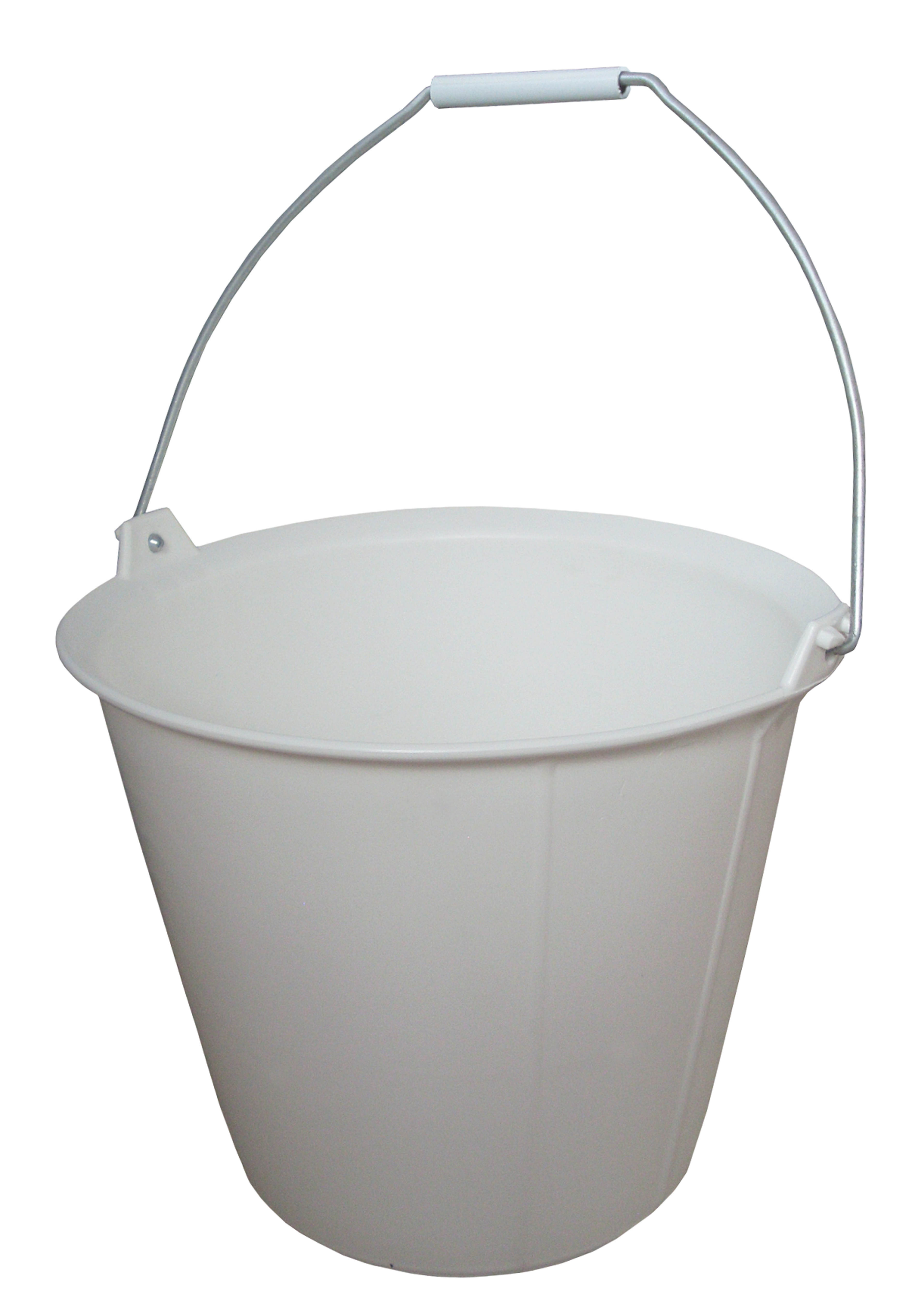 Seau PRO BLANC renforcé à ergots 13 litres anse Diam. 6.3 mm TALIAPLAST - 310131