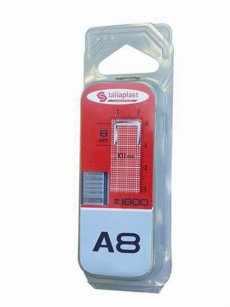 AGRAFES TYPE A 8MM (BLISTER DE 1800 PIECES) TALIAPLAST - 381226