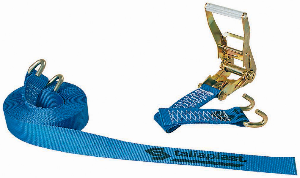 SANGLE D'ARRIMAGE A CLIQUET BLEUE 9MX50MM TALIAPLAST - 402201
