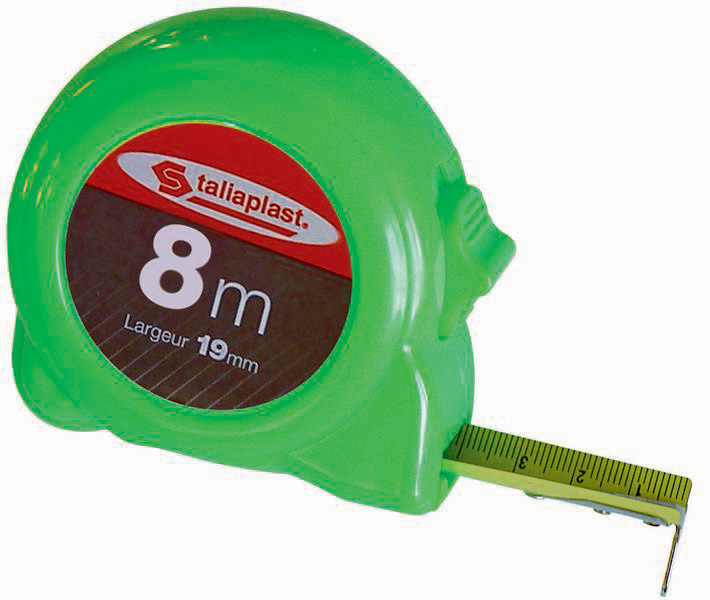 OCTUPLE METRE BOITIER FLUO VERT 25MM (BLISTER) TALIAPLAST - 490264