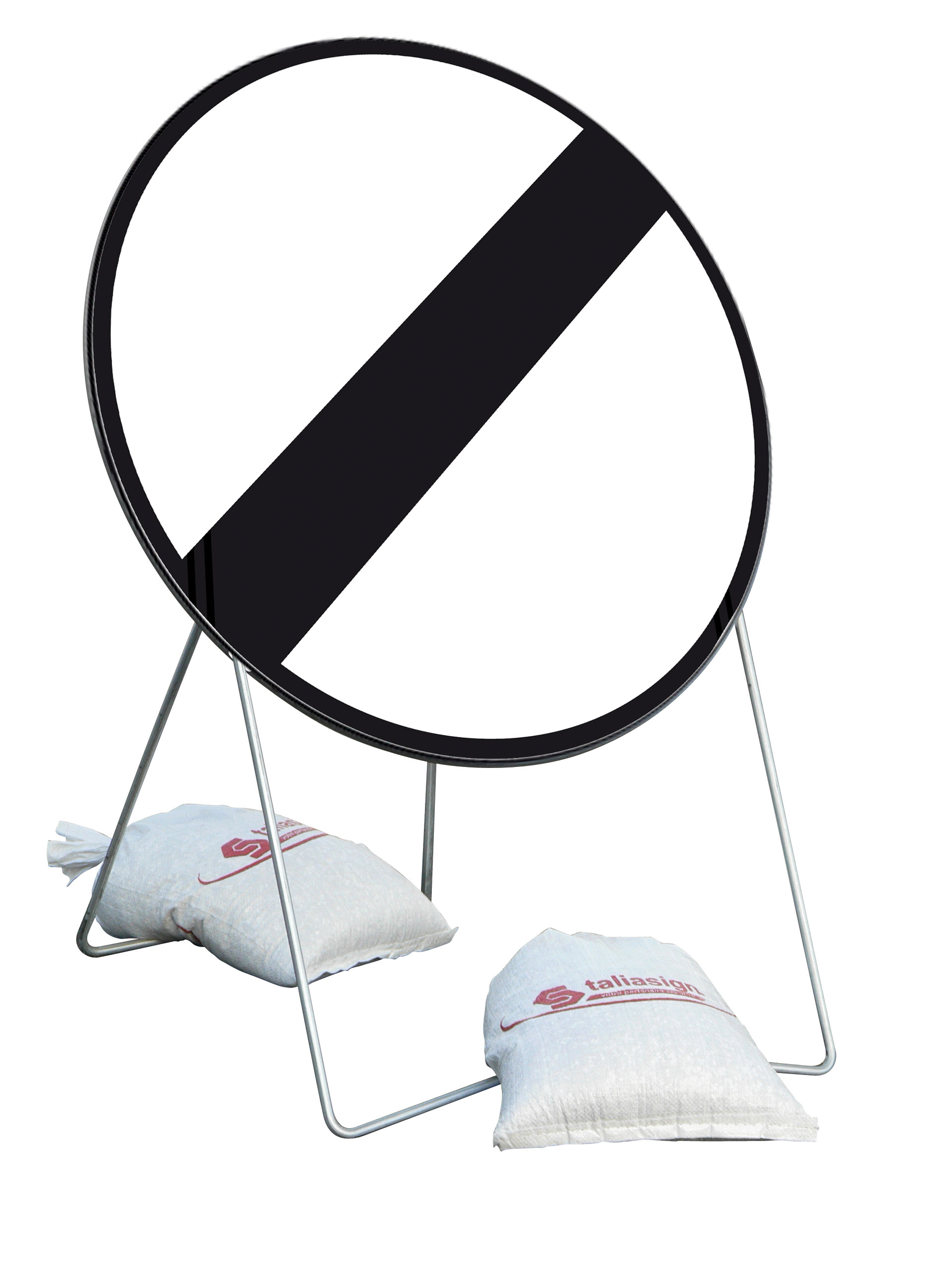 Panneau de fin d'interdiction B31 650 mm classe T1 + PIED - TALIAPLAST - 524420