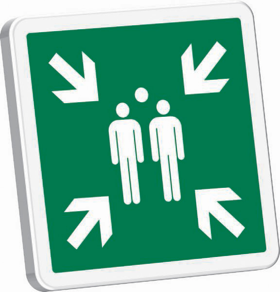 POINT DE RASSEMBLEMENT APRES EVACUATION 700X700mm TALIAPLAST - 527521