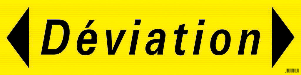 PANNEAU DE DEVIATION EN PP ALVEOLAIRE 800X200mm TALIAPLAST - 620081