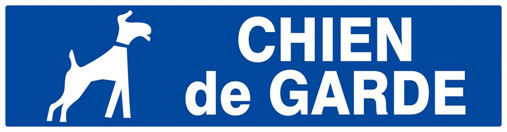 Panneau rigide CHIEN DE GARDE 200x52mm TALIAPLAST - 620612