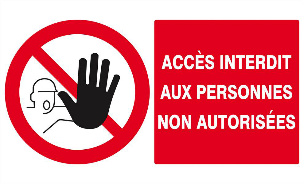 Panneau rigide ACCES INTERDIT AUX PERSONNES NON AUTORISEES 330x200mm TALIAPLAST - 621210
